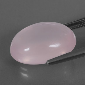 11,36 ctw natürlicher rosafarbener Rosenquarz, Oval Schliff, Transparent