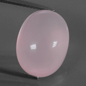 13,08 ctw natürlicher rosafarbener Rosenquarz, Oval Schliff, Transparent