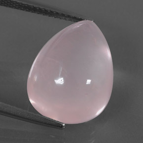 11,22 ctw natürlicher rosafarbener Rosenquarz, Birnenform, Transparent