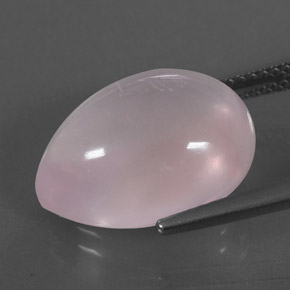 11,22 ctw natürlicher rosafarbener Rosenquarz, Birnenform, Transparent