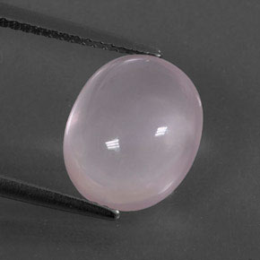 5,12 ctw natürlicher rosafarbener Rosenquarz, Oval Schliff, Transparent