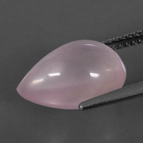 5,27 ctw natürlicher rosafarbener Rosenquarz, Birnenform, Transparent