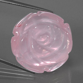 48,03 ctw natürlicher rosafarbener Rosenquarz, Transparent, Transparent / Lichtdurchlässig