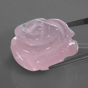 48,03 ctw natürlicher rosafarbener Rosenquarz, Transparent, Transparent / Lichtdurchlässig