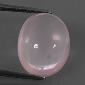 10,34 ctw natürlicher rosafarbener Rosenquarz, Oval Schliff, Transparent