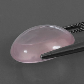 10,34 ctw natürlicher rosafarbener Rosenquarz, Oval Schliff, Transparent