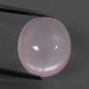 7,12 ctw natürlicher rosafarbener Rosenquarz, Oval Schliff, Transparent
