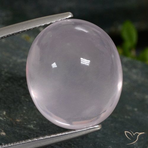 16.96ct Natürlicher Sehr helles Rosa Rosenquarz, Oval, Lichtdurchlässig