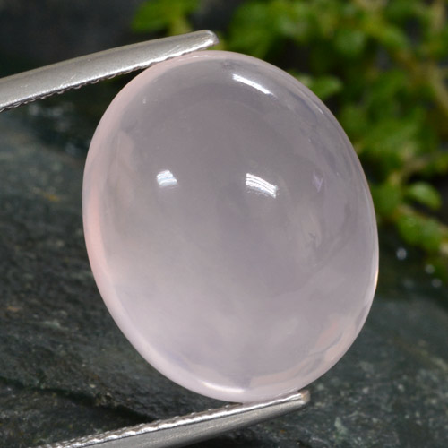 16,25 ctw natürlicher rosafarbener Rosenquarz, Oval Schliff, Lichtdurchlässig