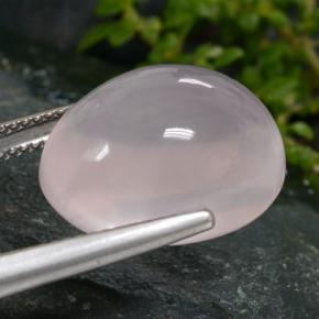 16,25 ctw natürlicher rosafarbener Rosenquarz, Oval Schliff, Lichtdurchlässig