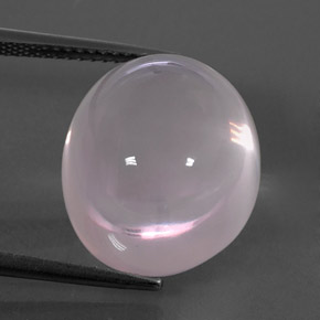 19,38 ctw natürlicher rosafarbener Rosenquarz, Oval Schliff, Transparent