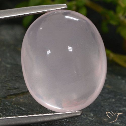 15.67ct Natürlicher Sehr helles Rosa Rosenquarz, Oval, Lichtdurchlässig