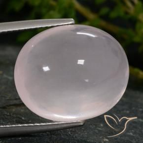 9,17 ctw natürlicher Sehr helles Rosa Rosenquarz, Oval, Lichtdurchlässig