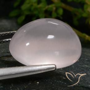 9,17 ctw natürlicher Sehr helles Rosa Rosenquarz, Oval, Lichtdurchlässig