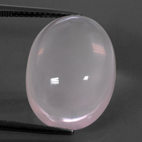17,53 ctw natürlicher rosafarbener Rosenquarz, Oval Schliff, Transparent