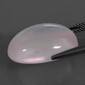 17,53 ctw natürlicher rosafarbener Rosenquarz, Oval Schliff, Transparent