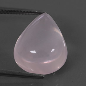 15,41 ctw natürlicher rosafarbener Rosenquarz, Birnenform, Transparent