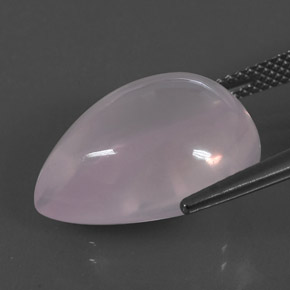 15,41 ctw natürlicher rosafarbener Rosenquarz, Birnenform, Transparent