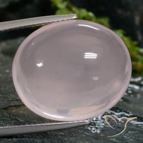 9,17 ctw natürlicher hellrose-rosa Rosenquarz, Oval, Lichtdurchlässig
