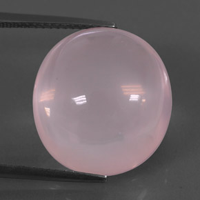 17,96 ctw natürlicher rosafarbener Rosenquarz, Oval Schliff, Transparent