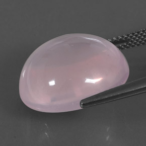 17,96 ctw natürlicher rosafarbener Rosenquarz, Oval Schliff, Transparent