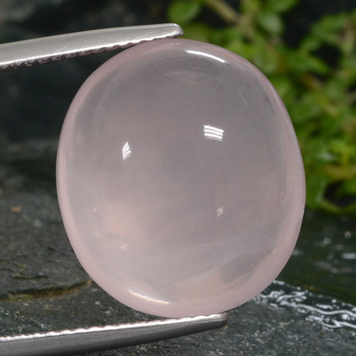 9,17 ctw natürlicher hellrosa Rosenquarz, Oval Schliff, Lichtdurchlässig