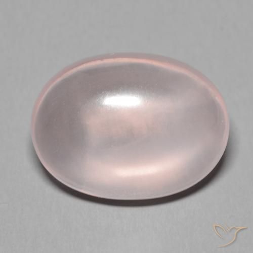 15,20 ctw natürlicher rosafarbener Rosenquarz, Oval Schliff, Lichtdurchlässig