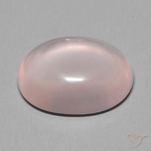 15,20 ctw natürlicher rosafarbener Rosenquarz, Oval Schliff, Lichtdurchlässig