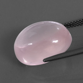 12,51 ctw natürlicher rosafarbener Rosenquarz, Transparent, Transparent / Lichtdurchlässig