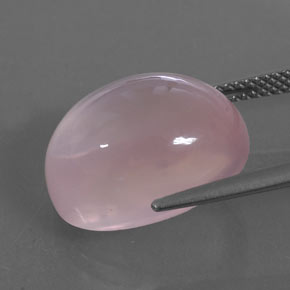 13,21 ctw natürlicher rosafarbener Rosenquarz, Transparent, Transparent / Lichtdurchlässig