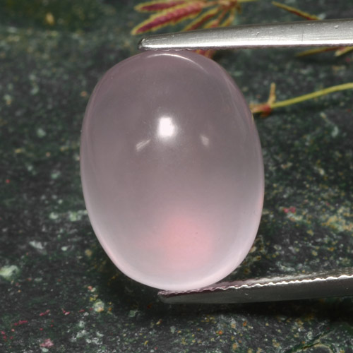 15,87 ctw natürlicher rosafarbener Rosenquarz, Oval Schliff, Lichtdurchlässig