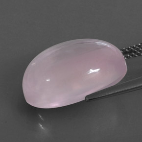 11,13 ctw natürlicher rosafarbener Rosenquarz, Transparent, Transparent / Lichtdurchlässig