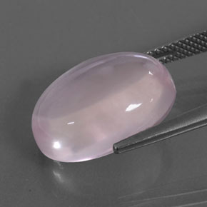 9,98 ctw natürlicher rosafarbener Rosenquarz, Oval Schliff, Transparent