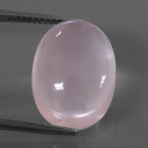 12,72 ctw natürlicher rosafarbener Rosenquarz, Oval Schliff, Transparent