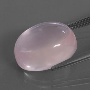 12,72 ctw natürlicher rosafarbener Rosenquarz, Oval Schliff, Transparent