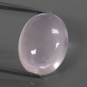 10,77 ctw natürlicher rosafarbener Rosenquarz, Oval Schliff, Transparent