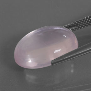 10,77 ctw natürlicher rosafarbener Rosenquarz, Oval Schliff, Transparent