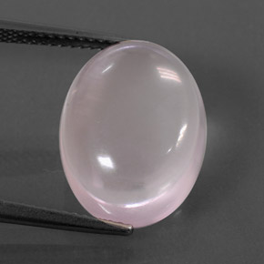 10,39 ctw natürlicher rosafarbener Rosenquarz, Oval Schliff, Transparent