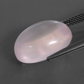 10,39 ctw natürlicher rosafarbener Rosenquarz, Oval Schliff, Transparent