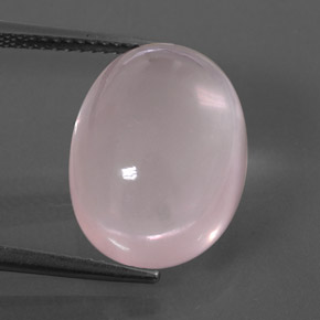 12,63 ctw natürlicher rosafarbener Rosenquarz, Oval Schliff, Transparent