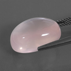 12,63 ctw natürlicher rosafarbener Rosenquarz, Oval Schliff, Transparent