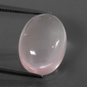 11,47 ctw natürlicher rosafarbener Rosenquarz, Oval Schliff, Transparent