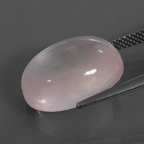 11,47 ctw natürlicher rosafarbener Rosenquarz, Oval Schliff, Transparent