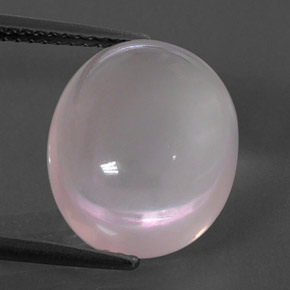 8,63 ctw natürlicher rosafarbener Rosenquarz, Oval Schliff, Transparent