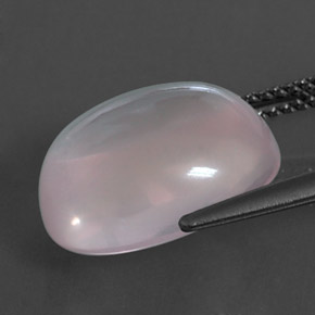 8,63 ctw natürlicher rosafarbener Rosenquarz, Oval Schliff, Transparent