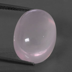 11,87 ctw natürlicher rosafarbener Rosenquarz, Oval Schliff, Transparent