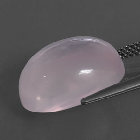 11,87 ctw natürlicher rosafarbener Rosenquarz, Oval Schliff, Transparent