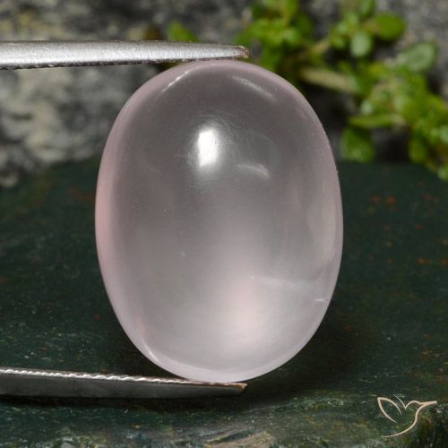 22.88ct Natürlicher Sehr helles Rosenrosa Rosenquarz, Oval, Transparent