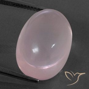 19.84ct Natürlicher rose-rosa Rosenquarz, Oval, Transparent / Lichtdurchlässig