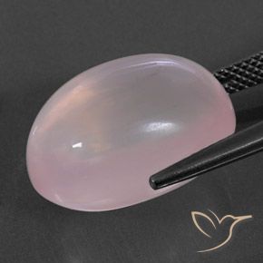 9,17 ctw natürlicher hellrose-rosa Rosenquarz, Oval, Transparent / Lichtdurchlässig